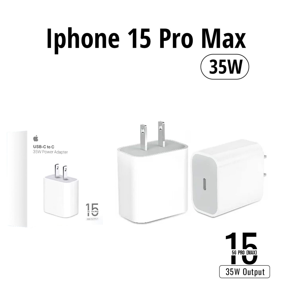 15 pro max dual port charger type c