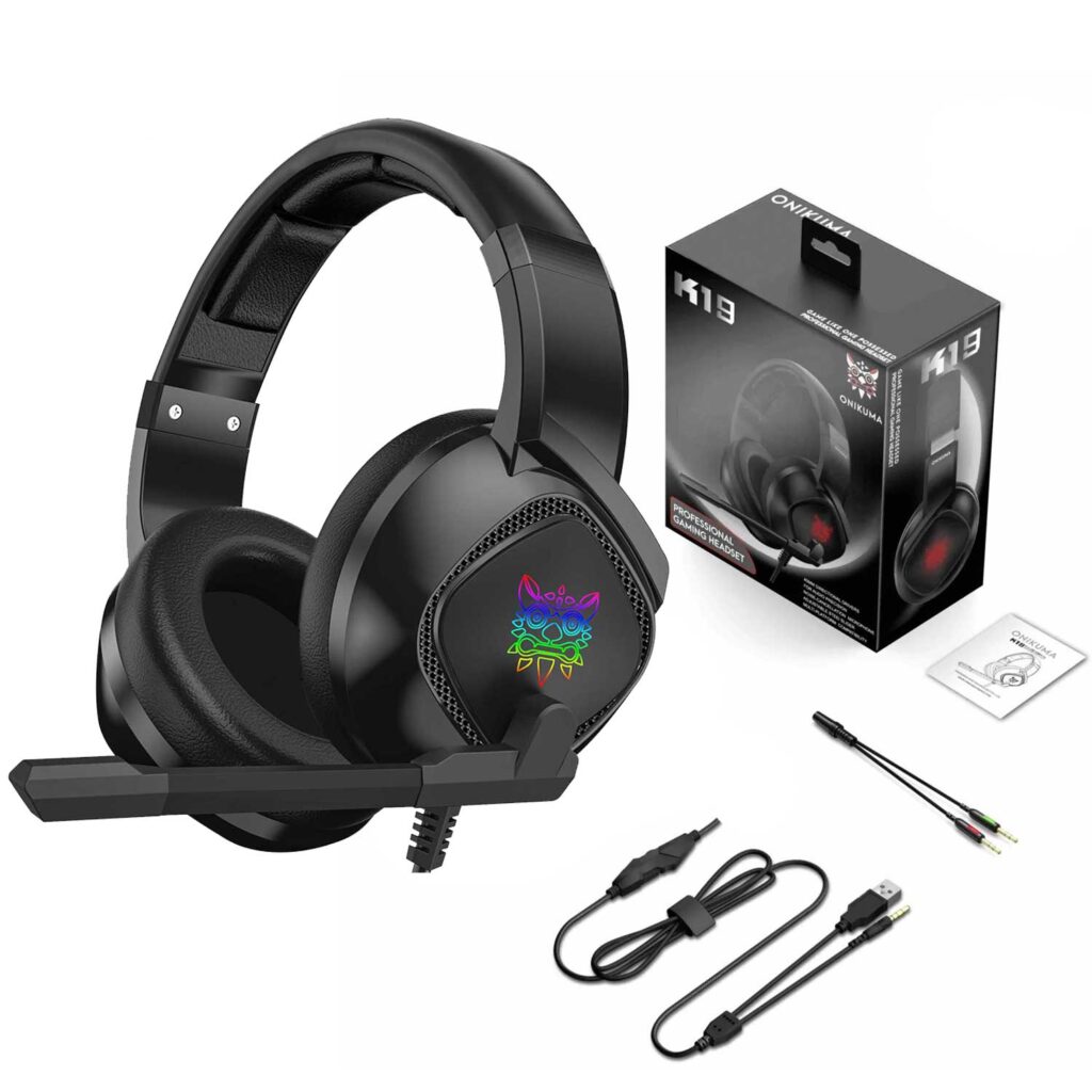 ONIKUMA K19 RGB Wired Stereo Gaming Headset