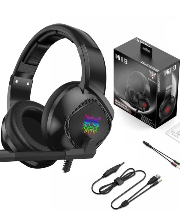ONIKUMA K19 RGB Wired Stereo Gaming Headset